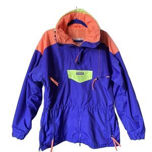 Columbia Sportswear Vintage 90’s Neon Color Block Radial Sleeve Ski Jacket (LG)